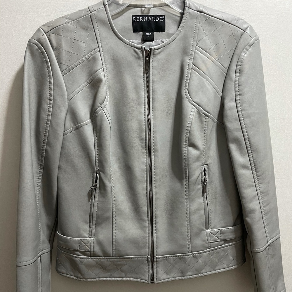 Gray Leather Jacket - image 1